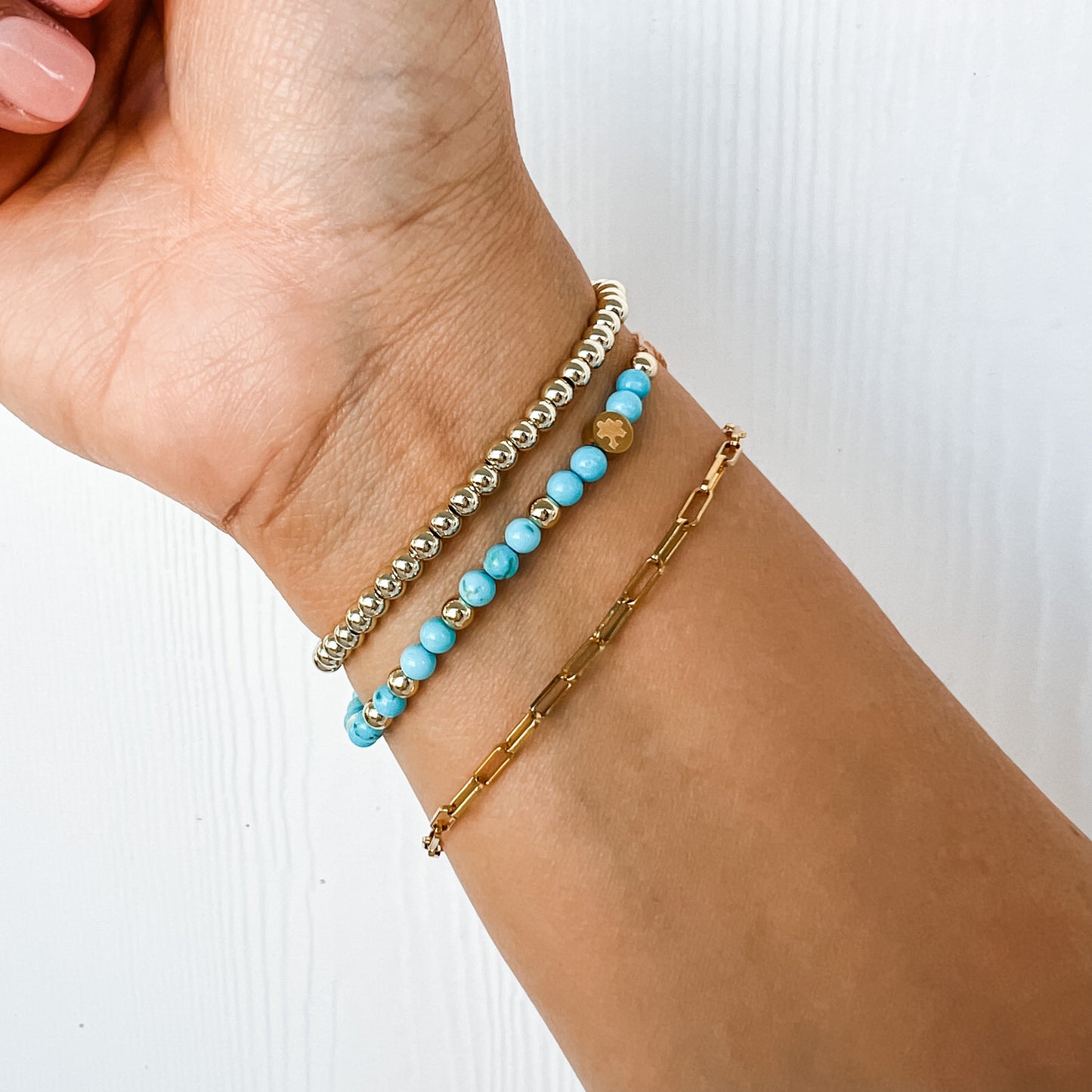 Amari Puzzle Bracelet - Turquoise