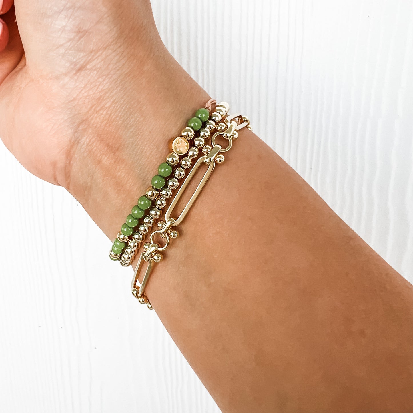 Montanna Puzzle Bracelet - Olive