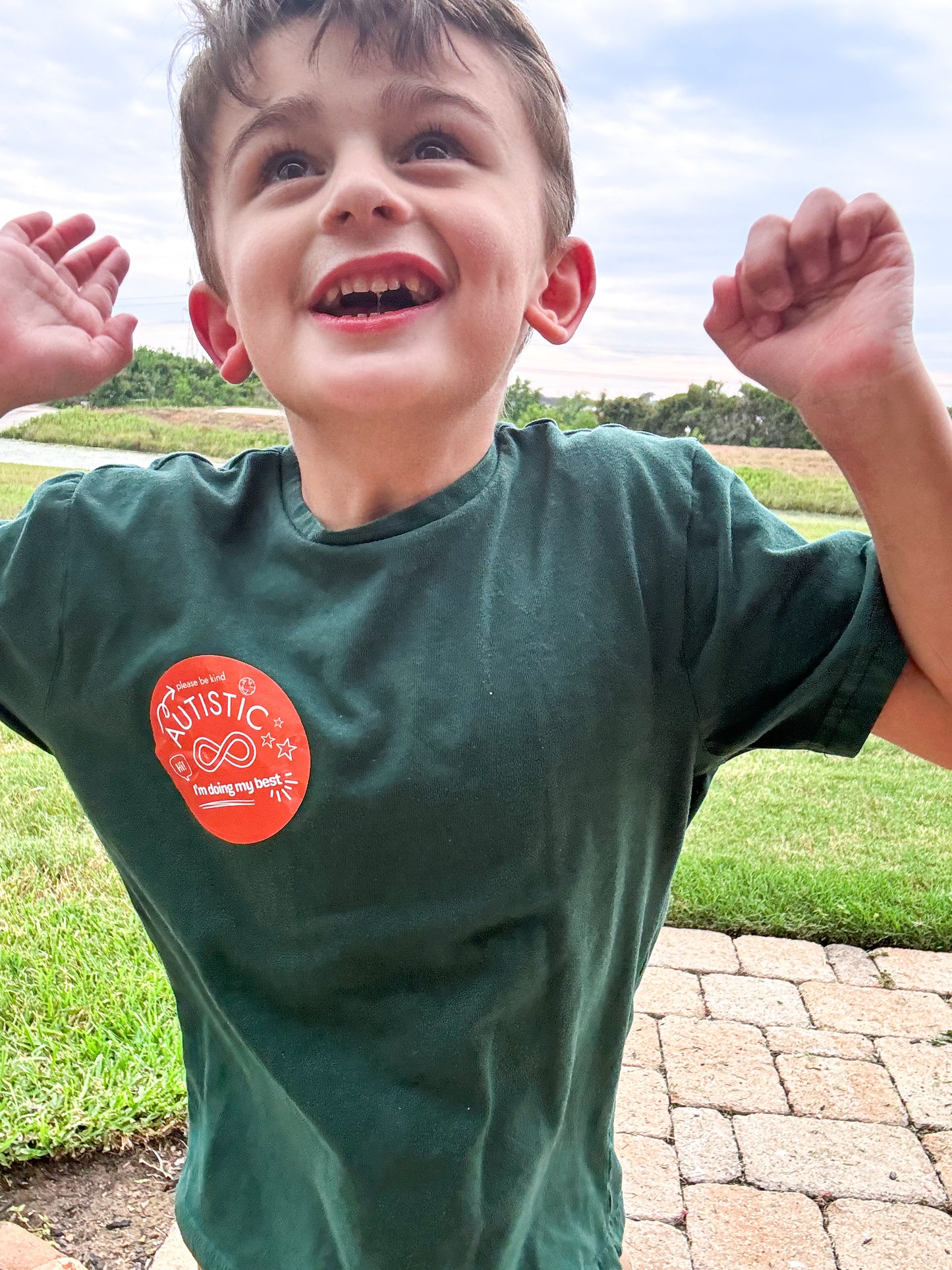 Autistic Please Be Kind Orange Sticker