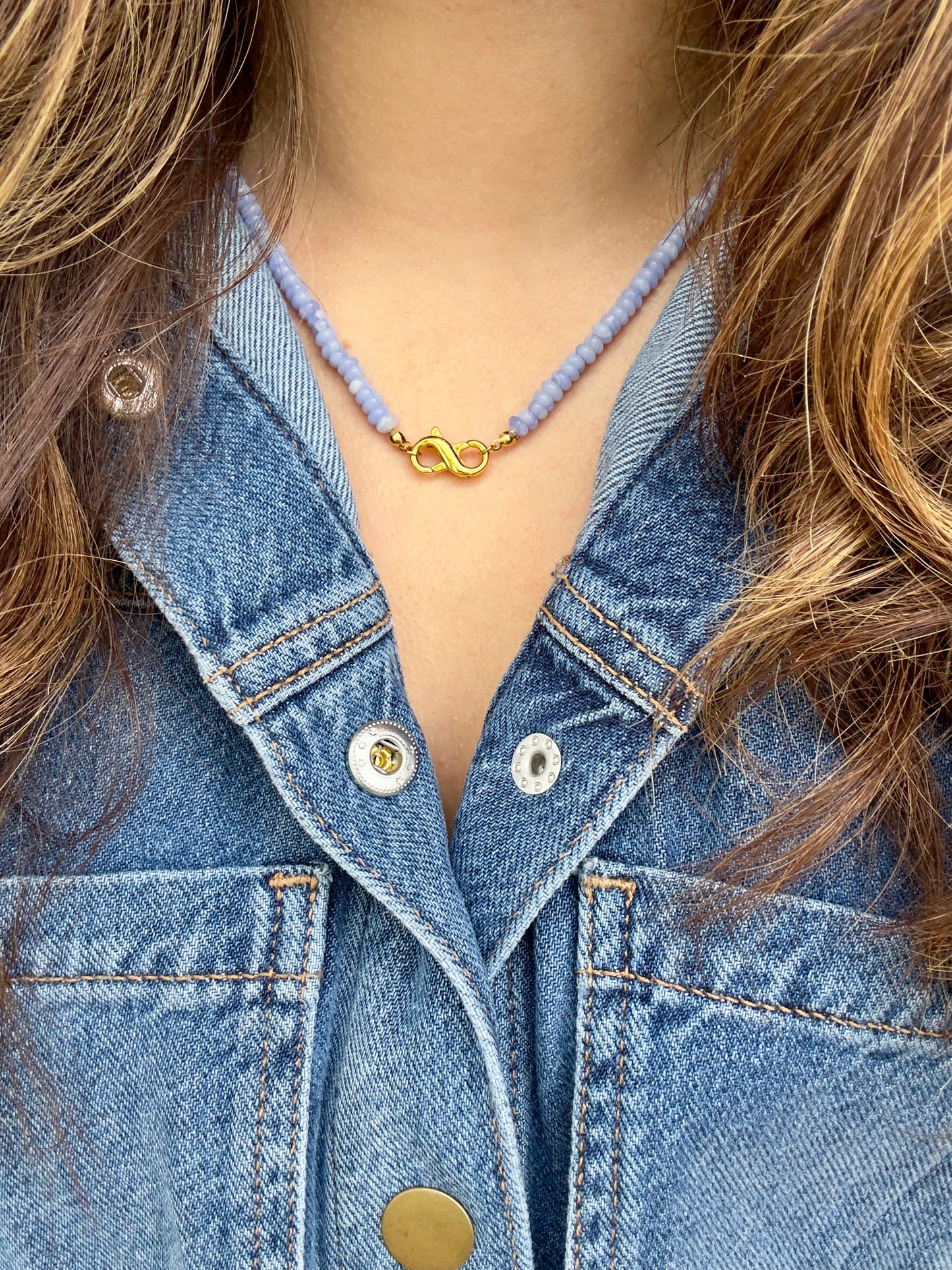 Jaycob Gemstone Infinity Necklace