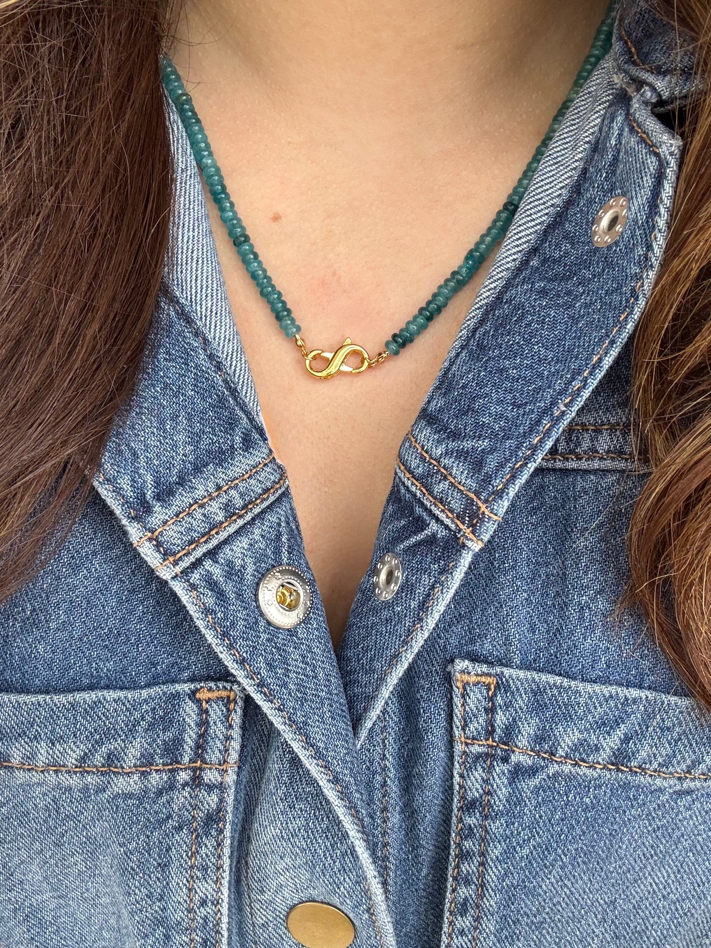 Dominic Gemstone Infinity Necklace
