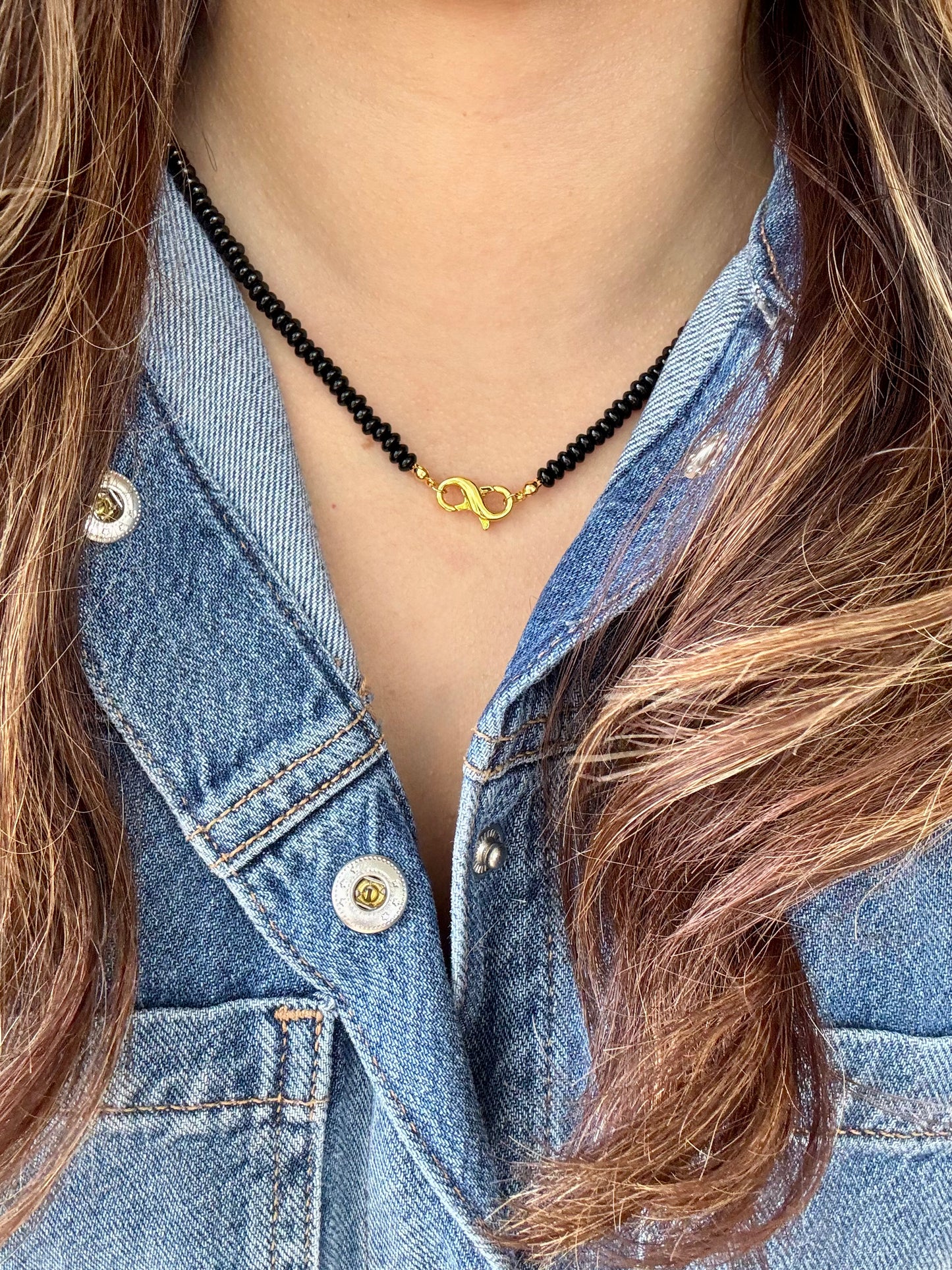 Bear Gemstone Infinity Necklace
