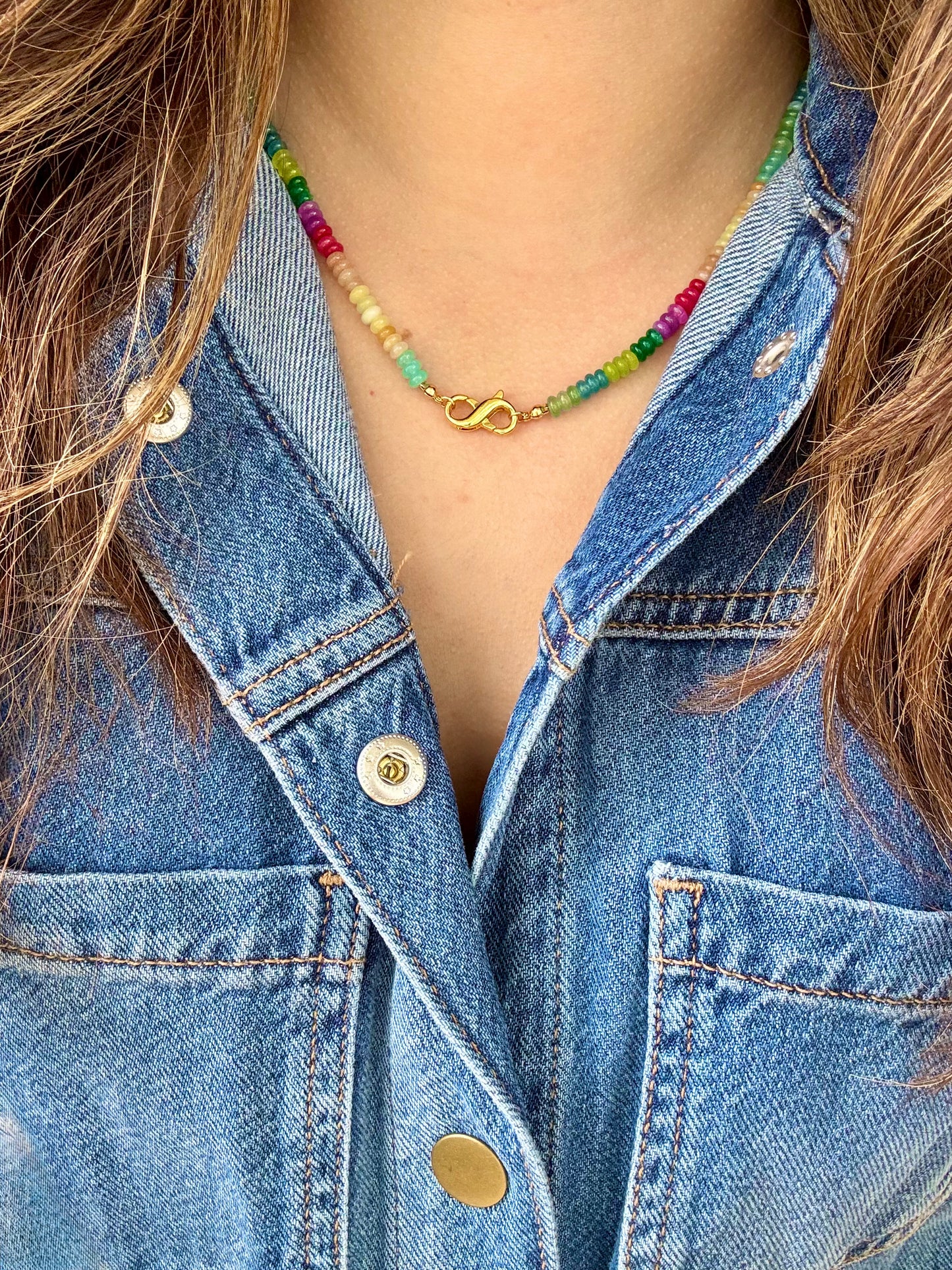 Emersyn Gemstone Infinity Necklace