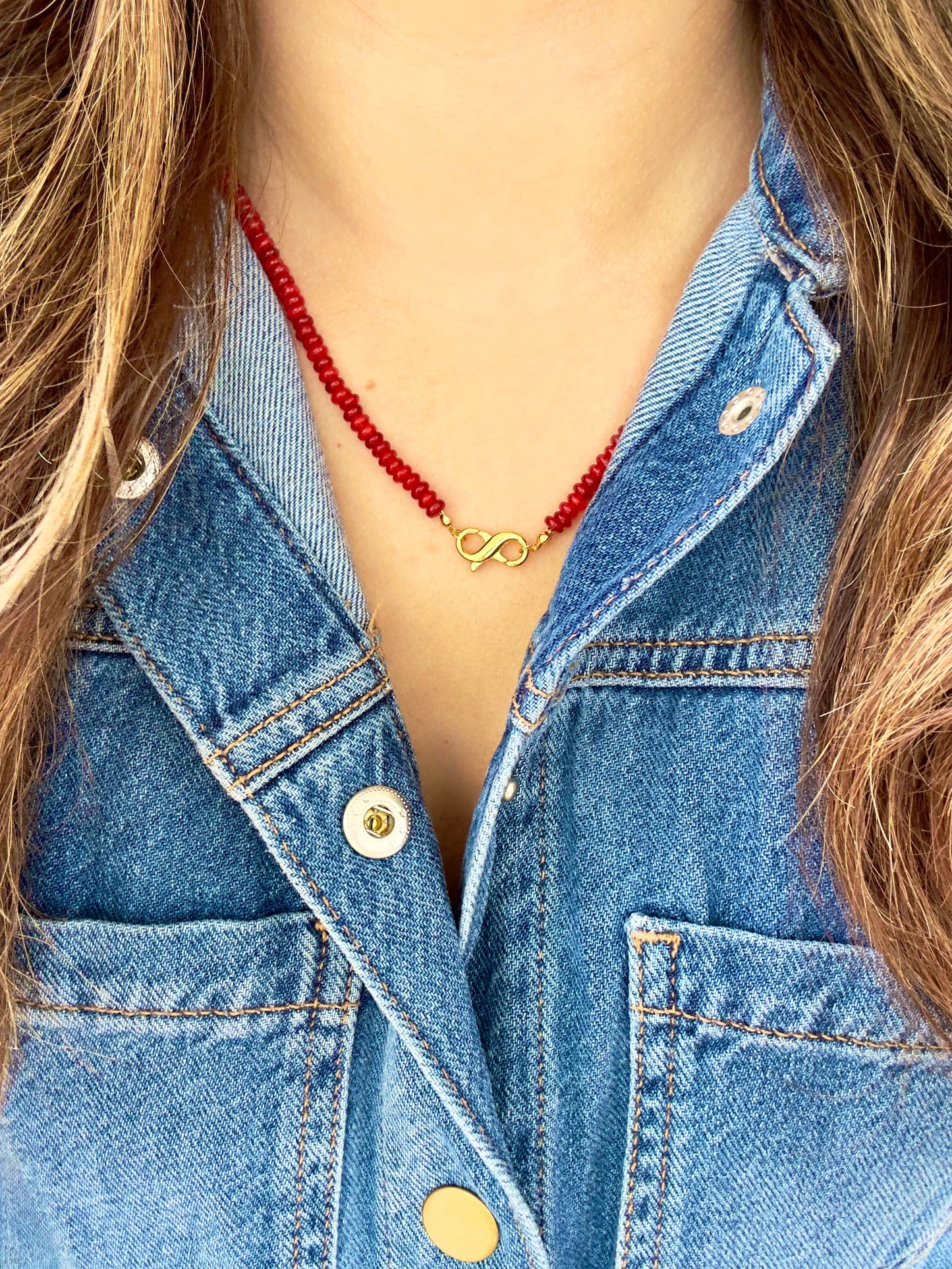 Ollie Gemstone Infinity Necklace
