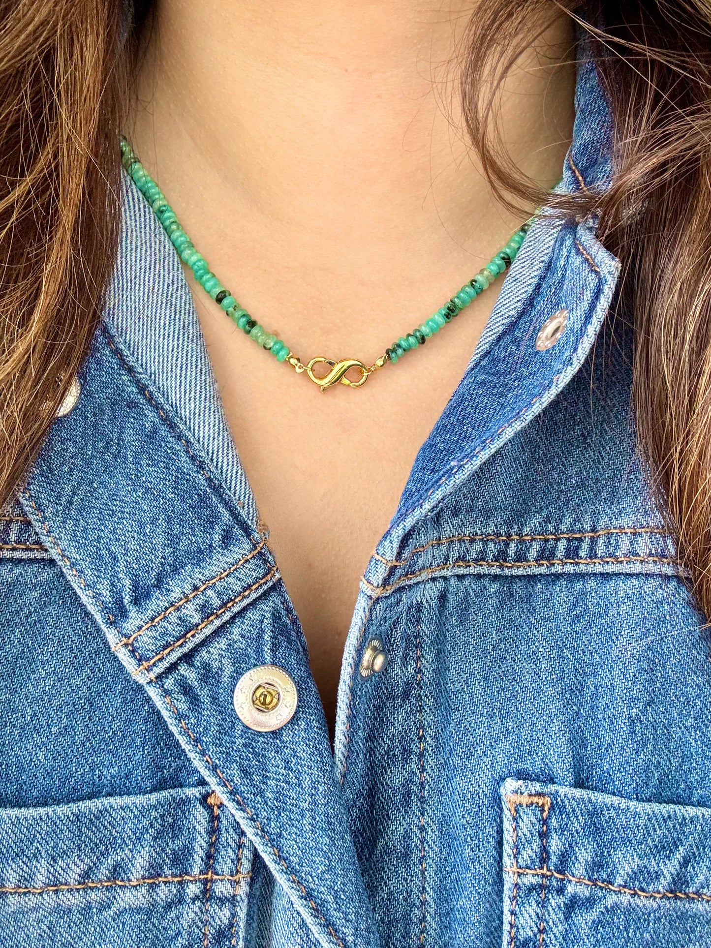 Cas Gemstone infinity Necklace