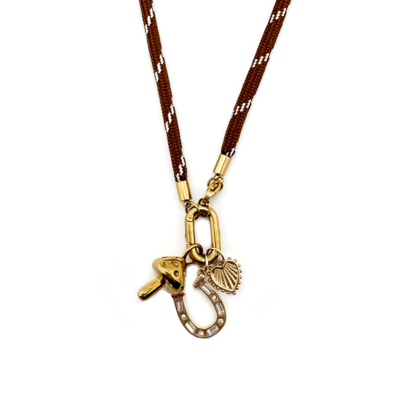 Joseph Brown Rope Charm Necklace