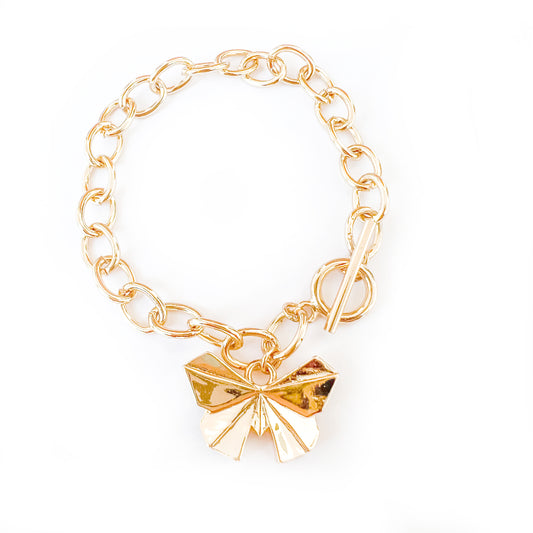 Thick Chain Butterfly Bracelet