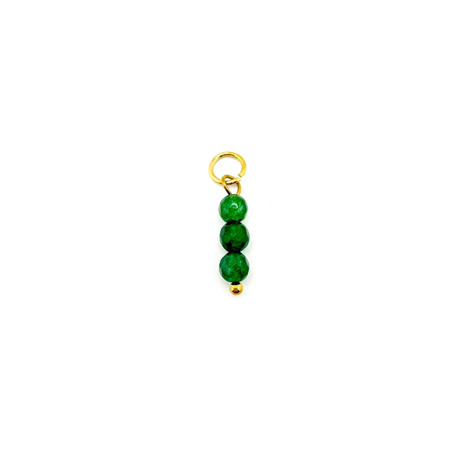Green Bead Drop Charm