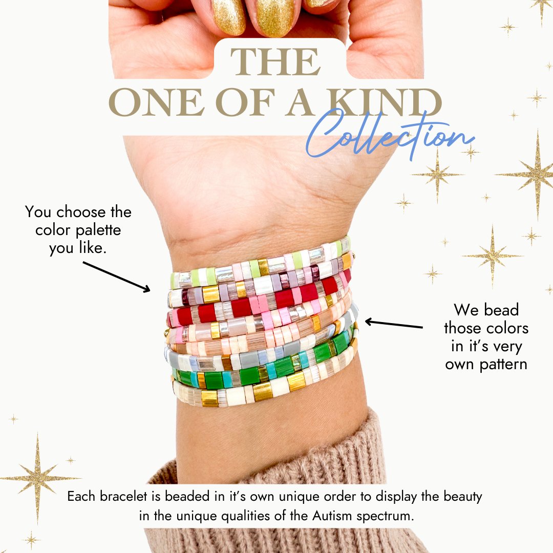One of a Kind Autism Awareness Bracelets