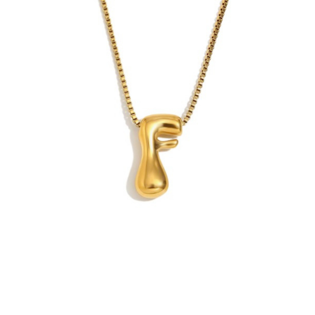 Initial Bubble Necklace - Gold & Silver