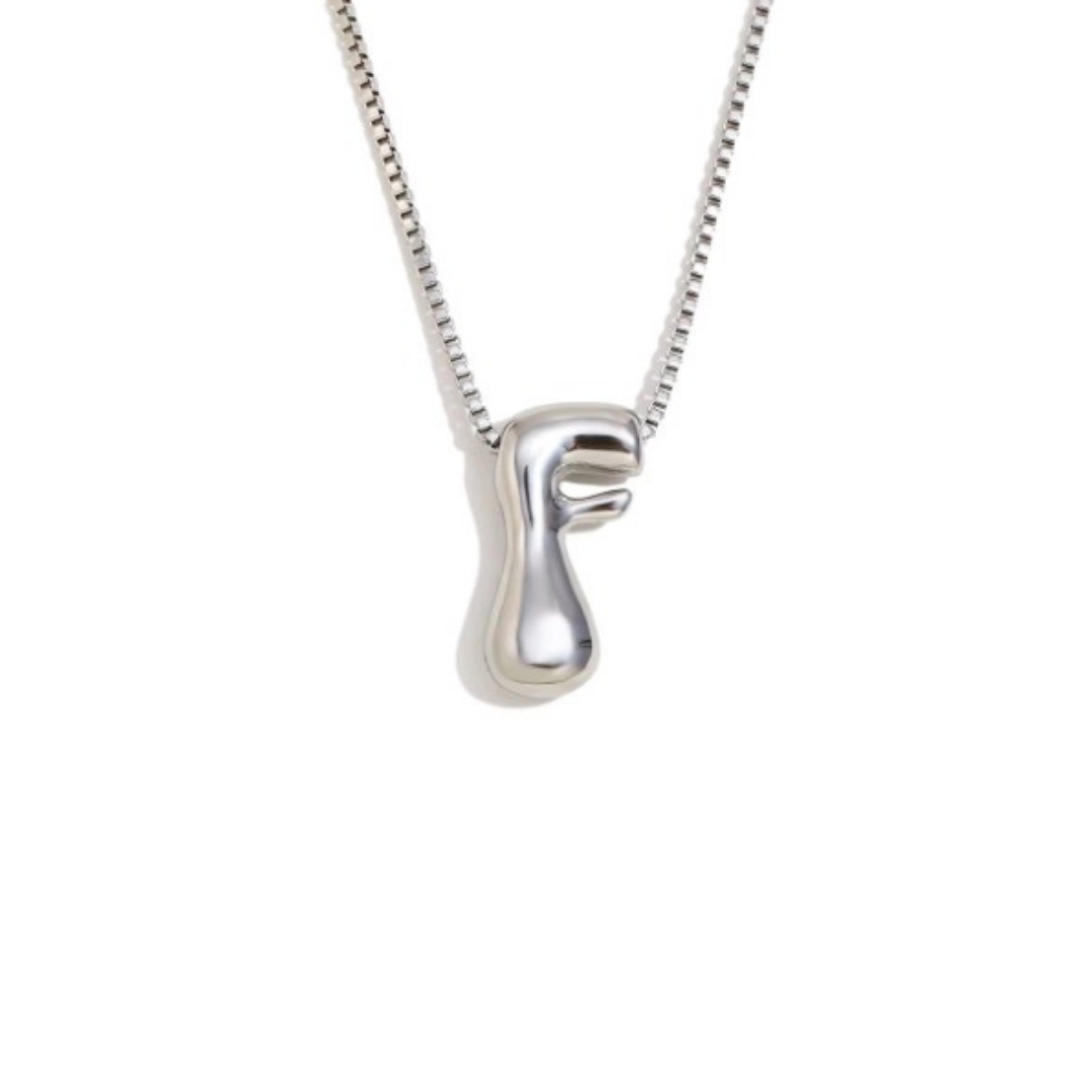 Initial Bubble Necklace - Gold & Silver
