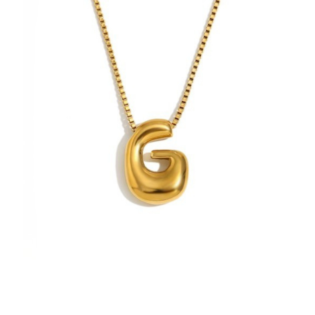 Initial Bubble Necklace - Gold & Silver