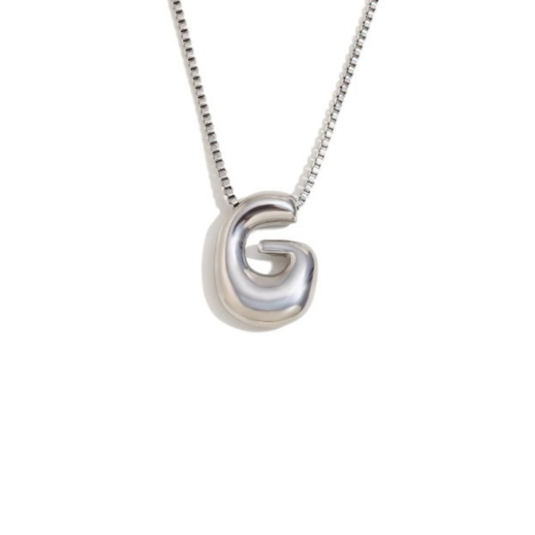 Initial Bubble Necklace - Gold & Silver