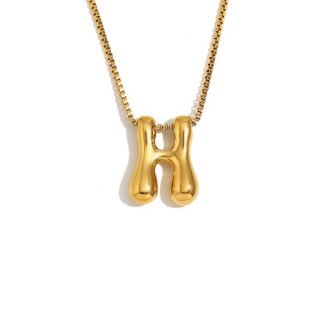 Initial Bubble Necklace - Gold & Silver