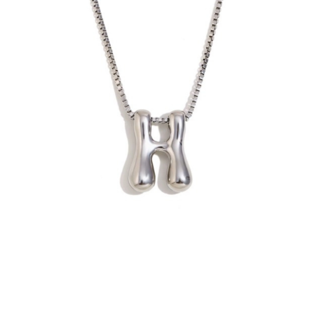 Initial Bubble Necklace - Gold & Silver