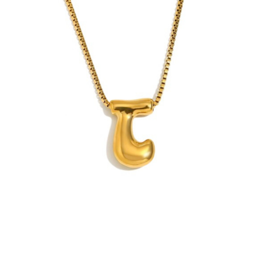 Initial Bubble Necklace - Gold & Silver