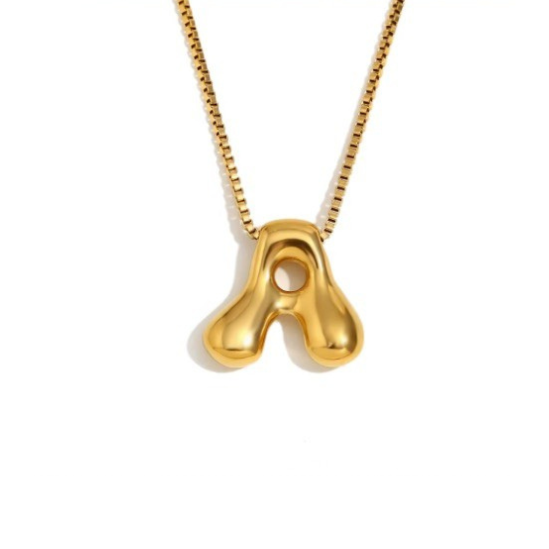 Initial Bubble Necklace - Gold & Silver