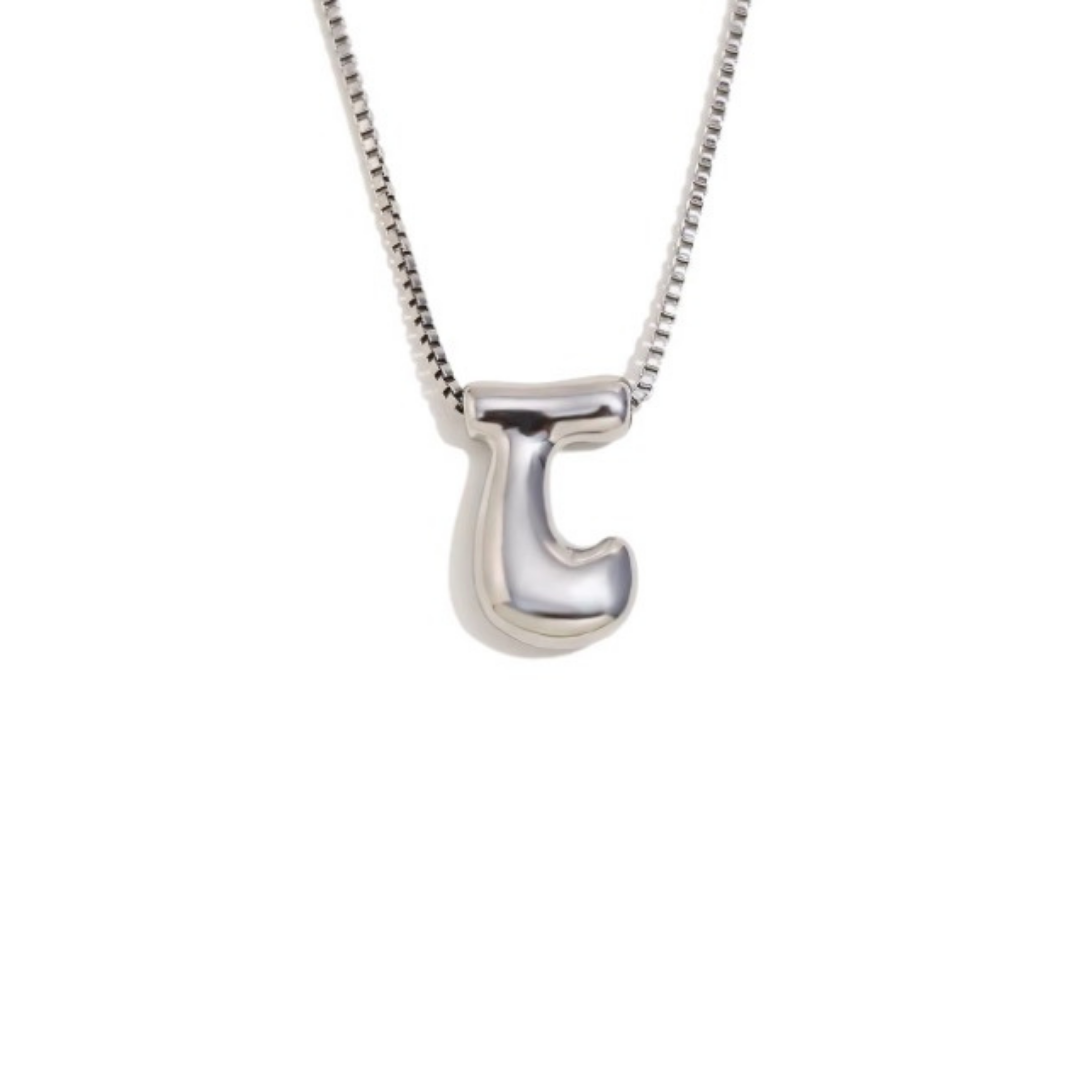 Initial Bubble Necklace - Gold & Silver