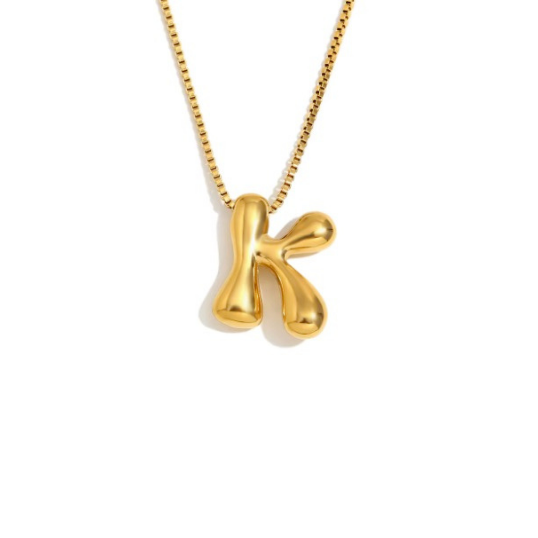 Initial Bubble Necklace - Gold & Silver