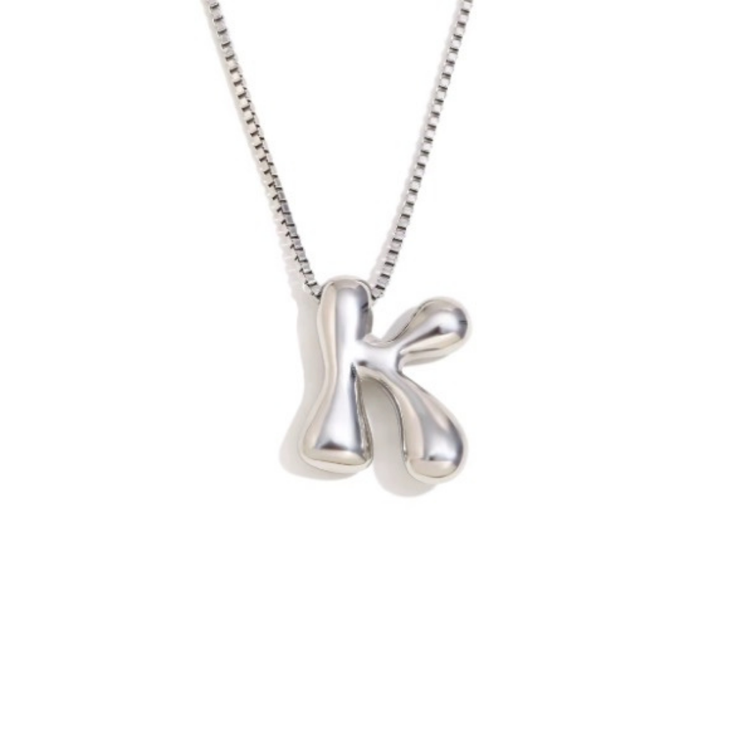 Initial Bubble Necklace - Gold & Silver