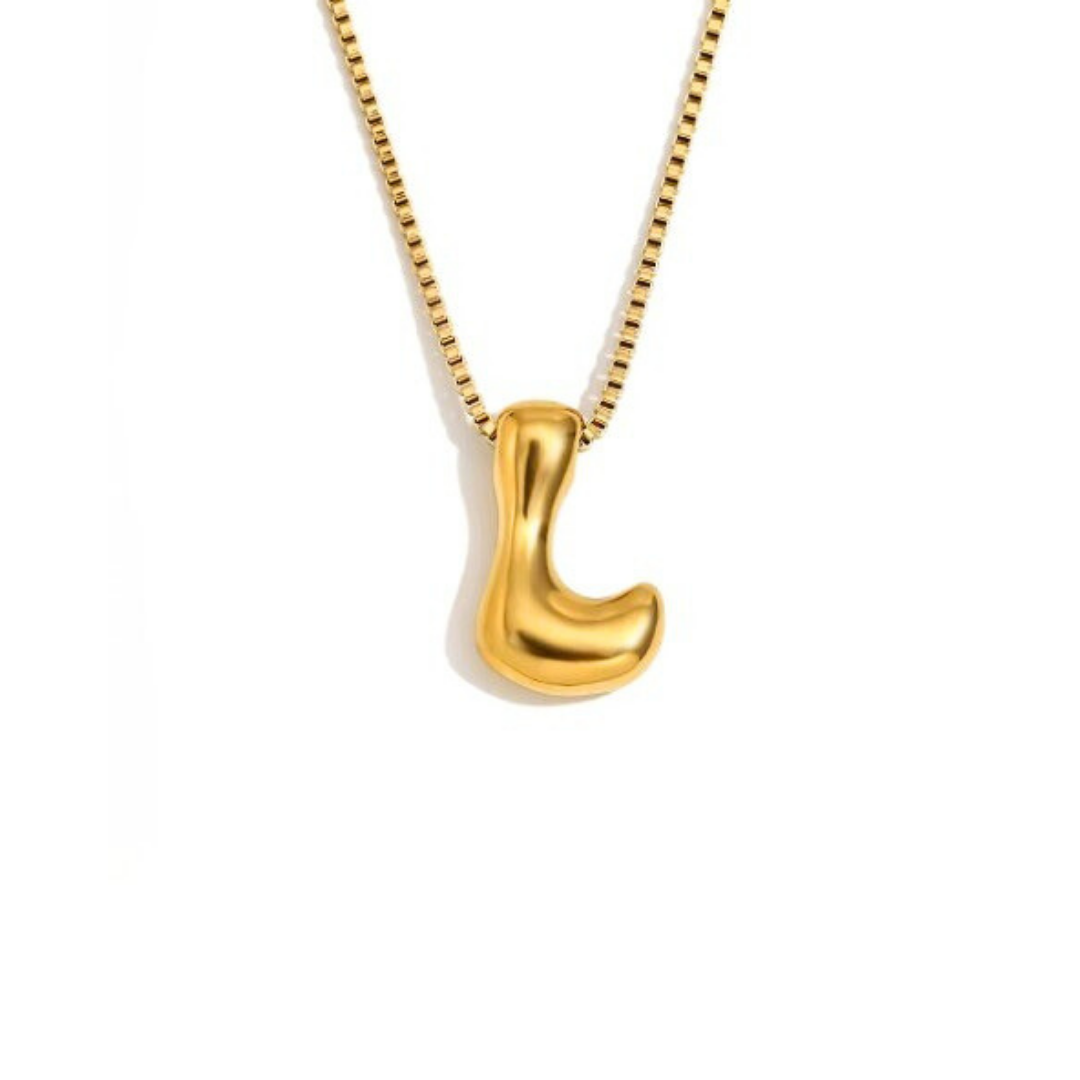 Initial Bubble Necklace - Gold & Silver