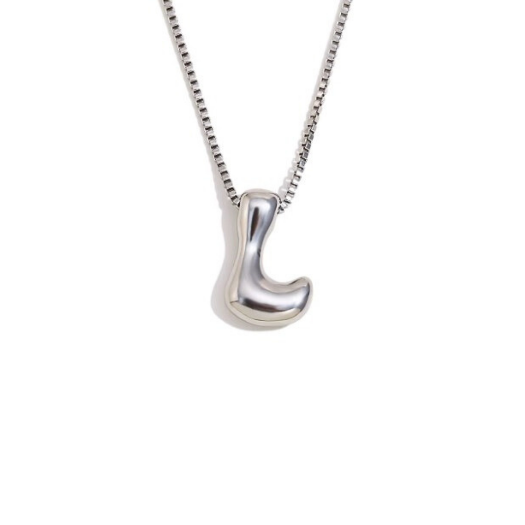 Initial Bubble Necklace - Gold & Silver