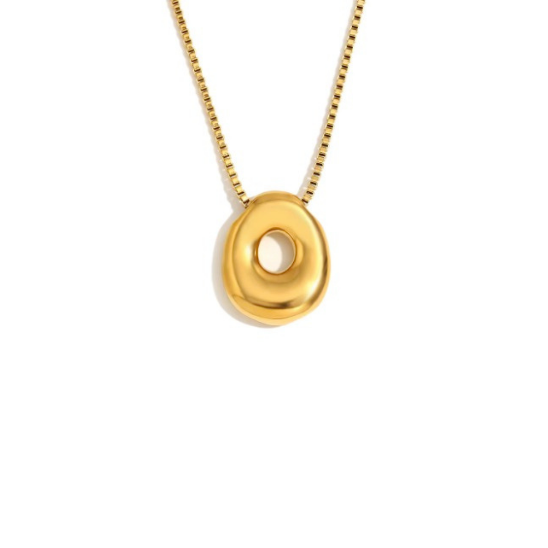Initial Bubble Necklace - Gold & Silver