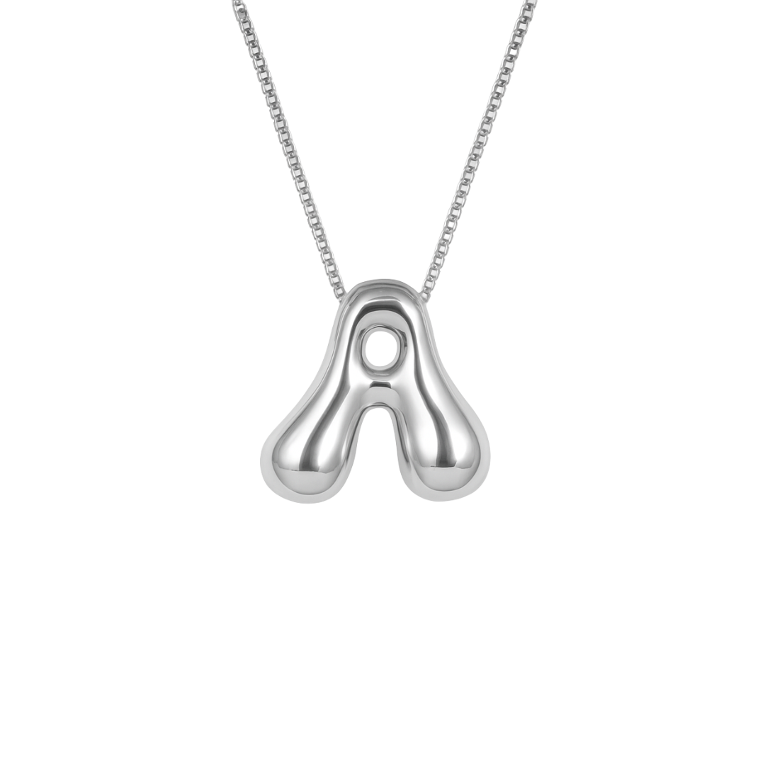 Initial Bubble Necklace - Gold & Silver
