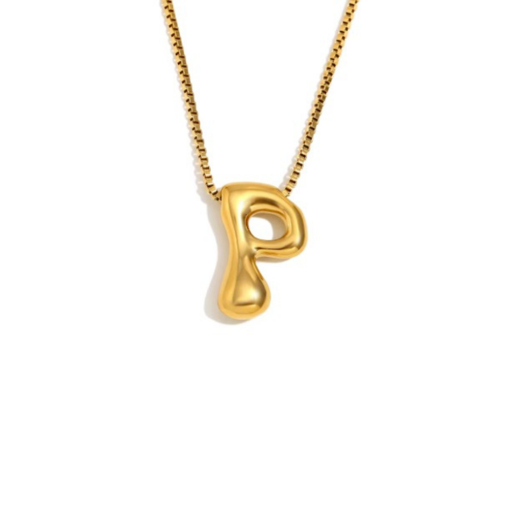 Initial Bubble Necklace - Gold & Silver