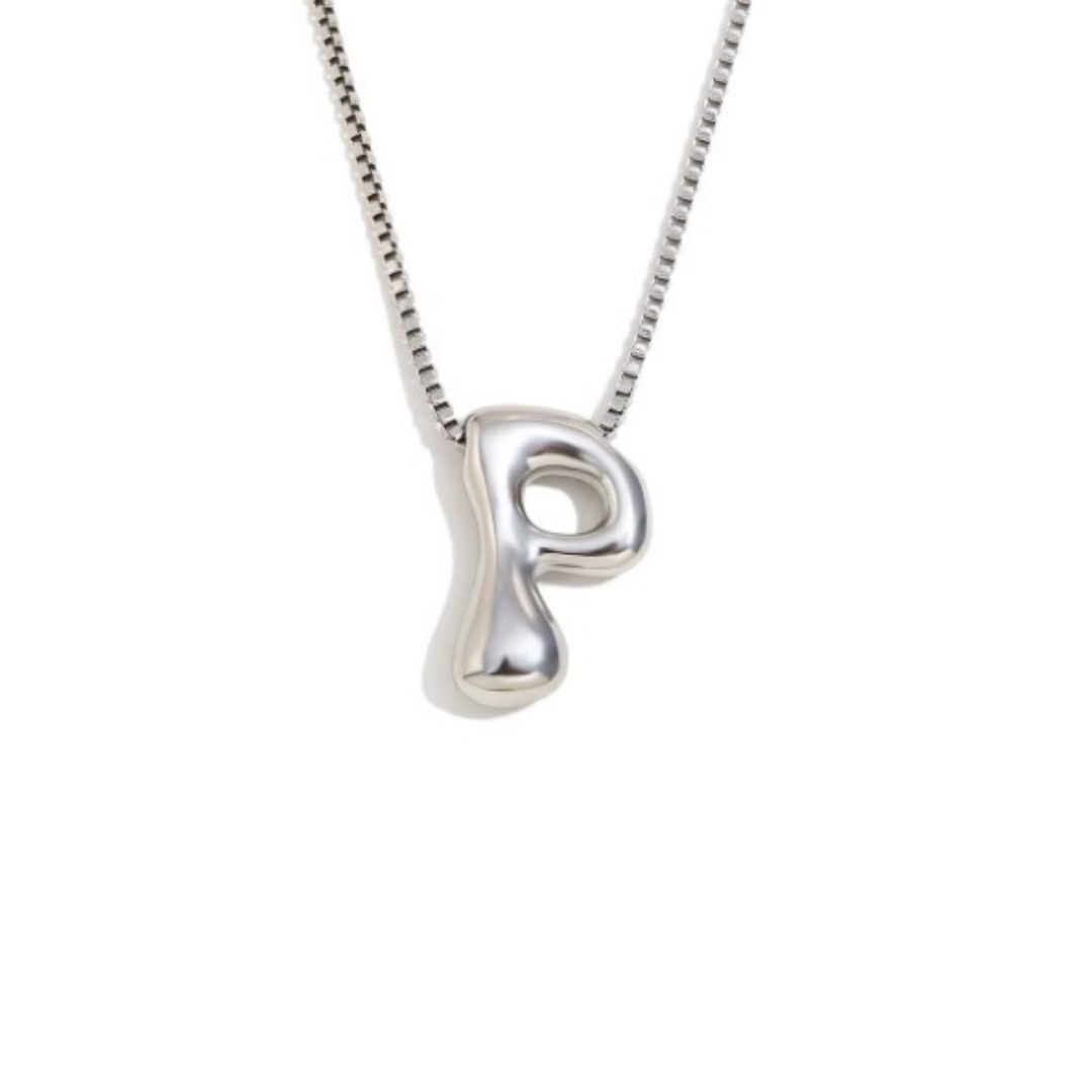 Initial Bubble Necklace - Gold & Silver