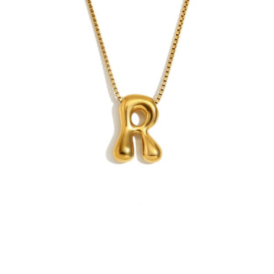 Initial Bubble Necklace - Gold & Silver