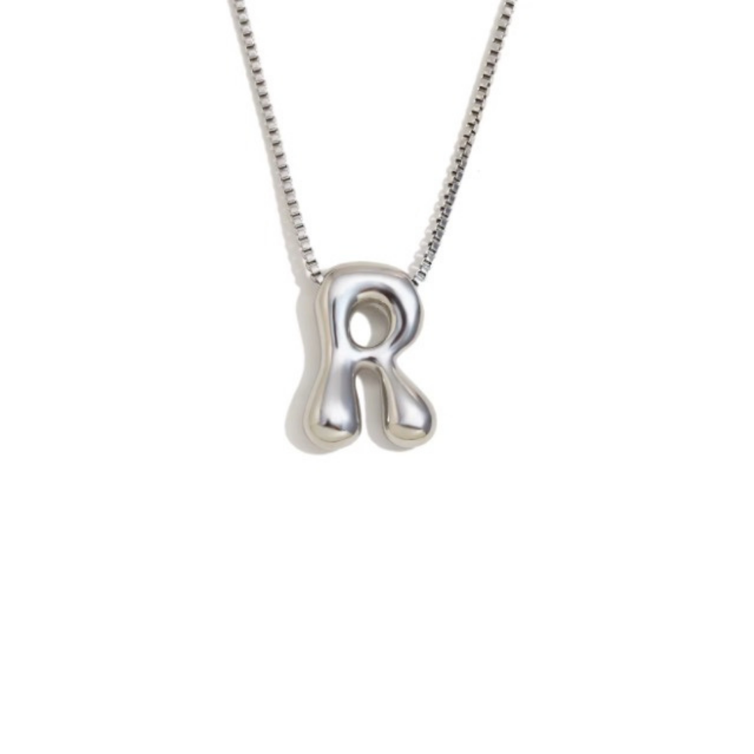 Initial Bubble Necklace - Gold & Silver