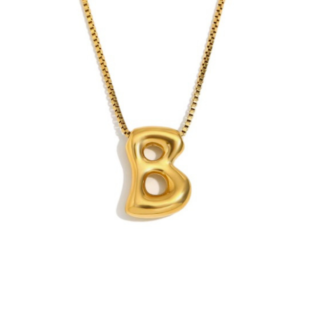 Initial Bubble Necklace - Gold & Silver