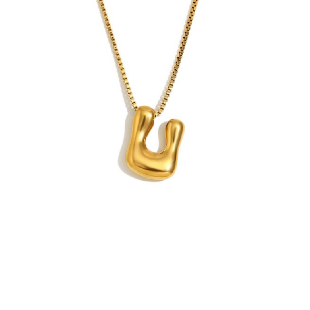 Initial Bubble Necklace - Gold & Silver