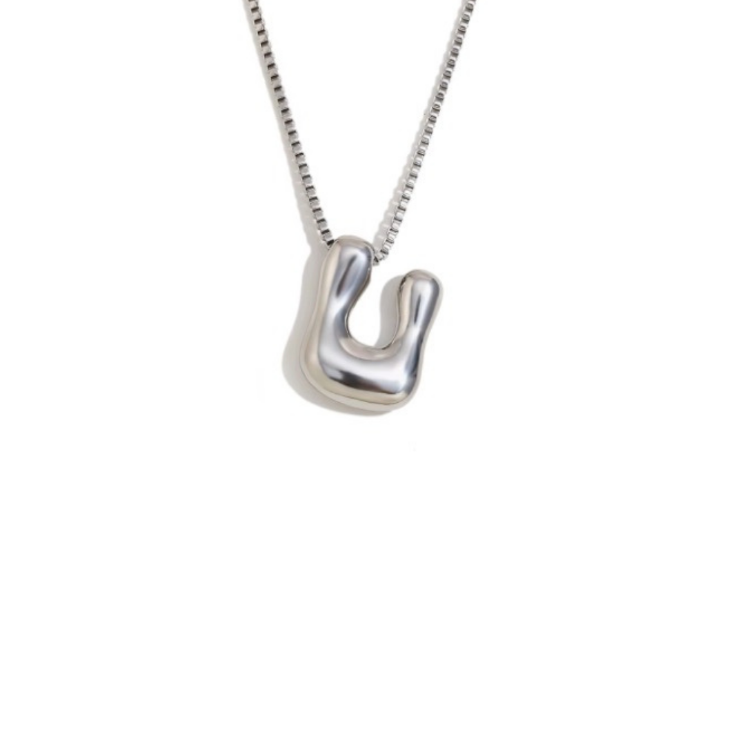 Initial Bubble Necklace - Gold & Silver