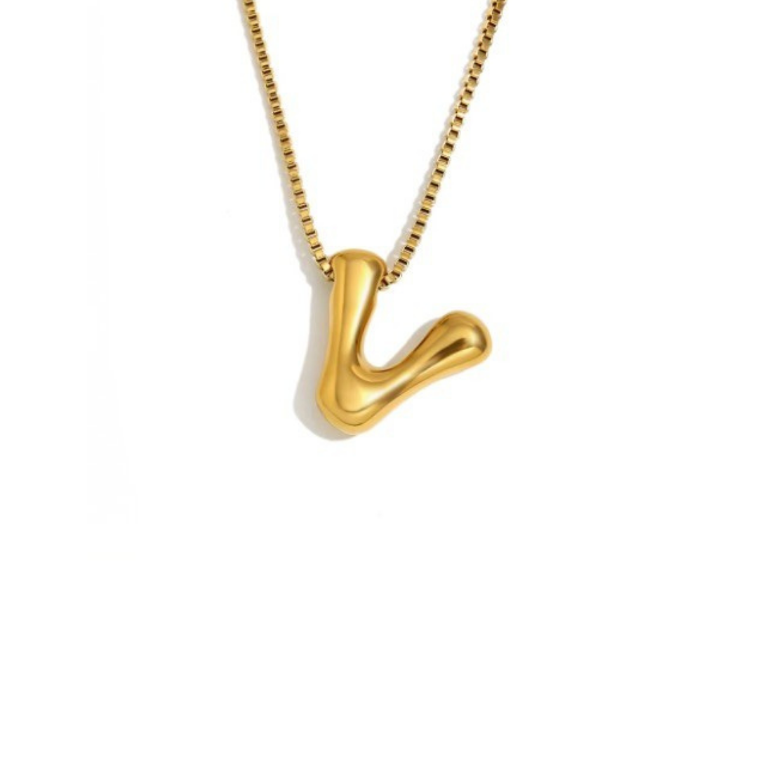 Initial Bubble Necklace - Gold & Silver