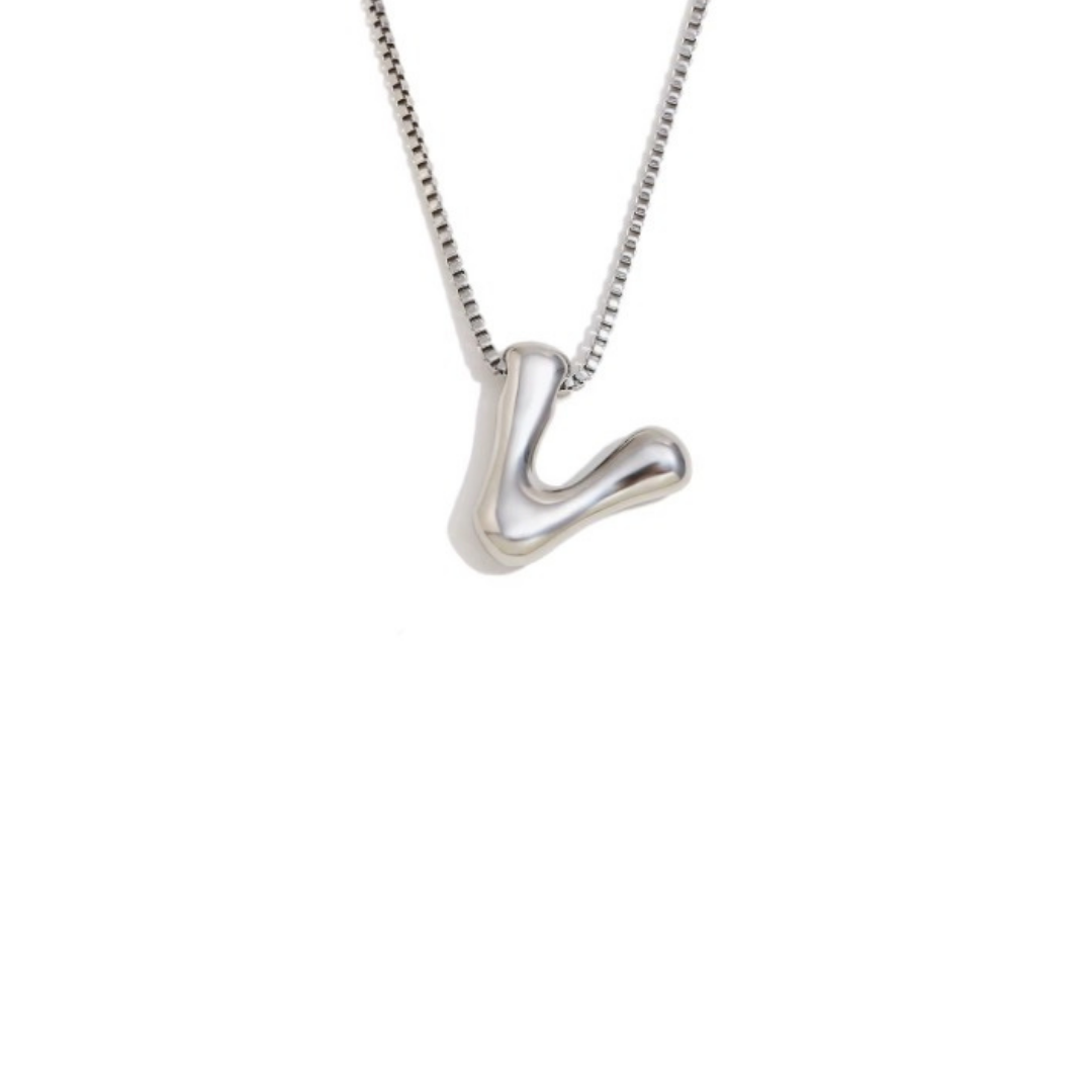 Initial Bubble Necklace - Gold & Silver