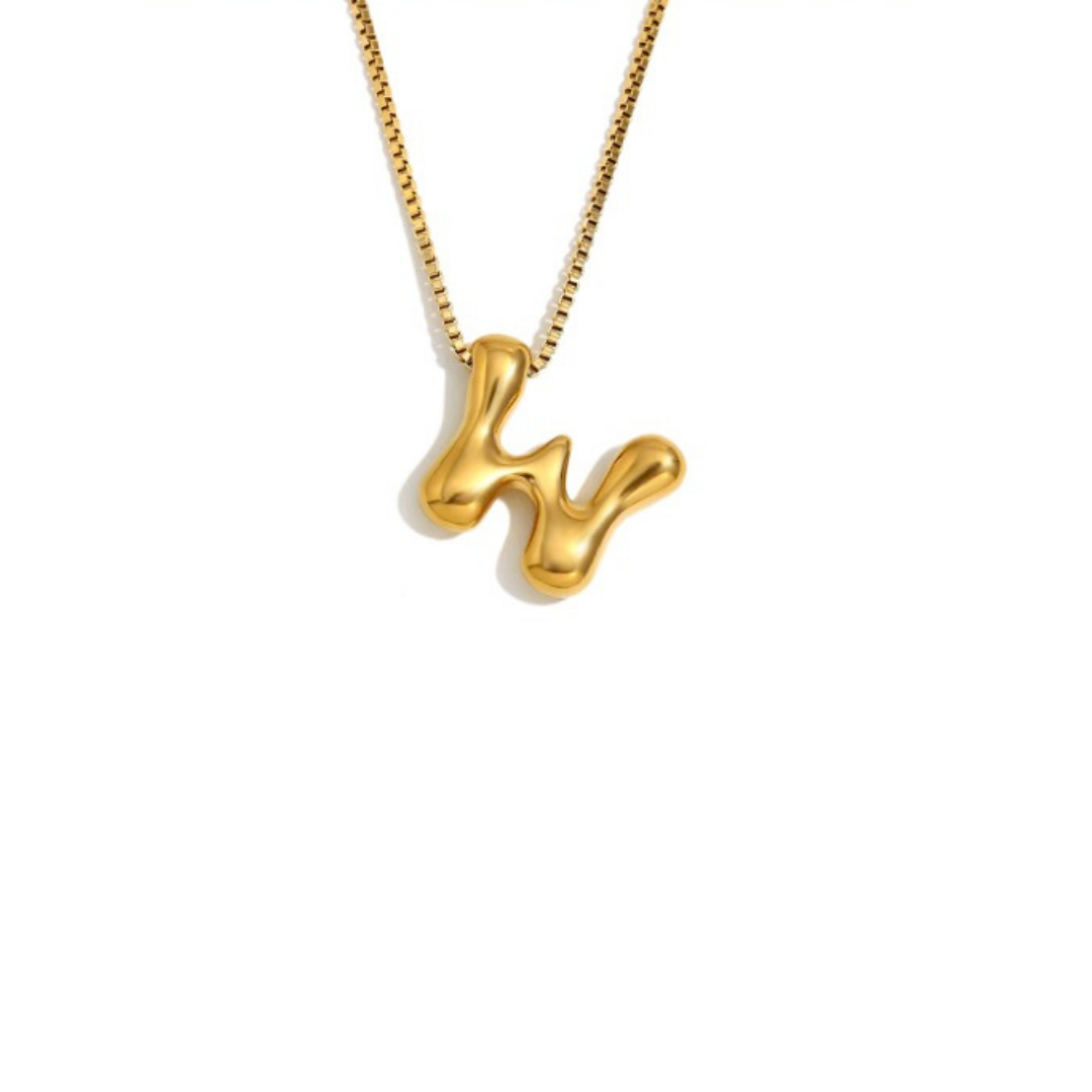 Initial Bubble Necklace - Gold & Silver