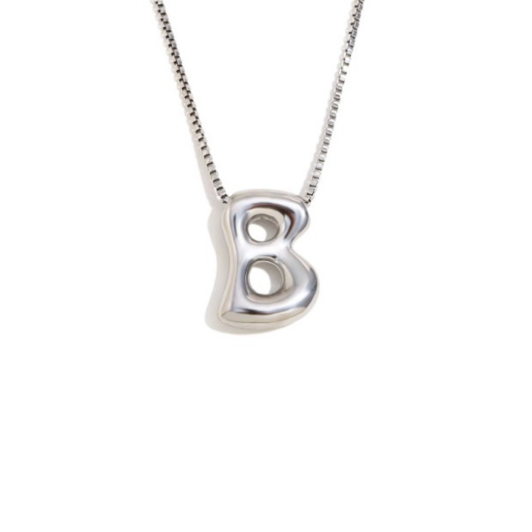 Initial Bubble Necklace - Gold & Silver