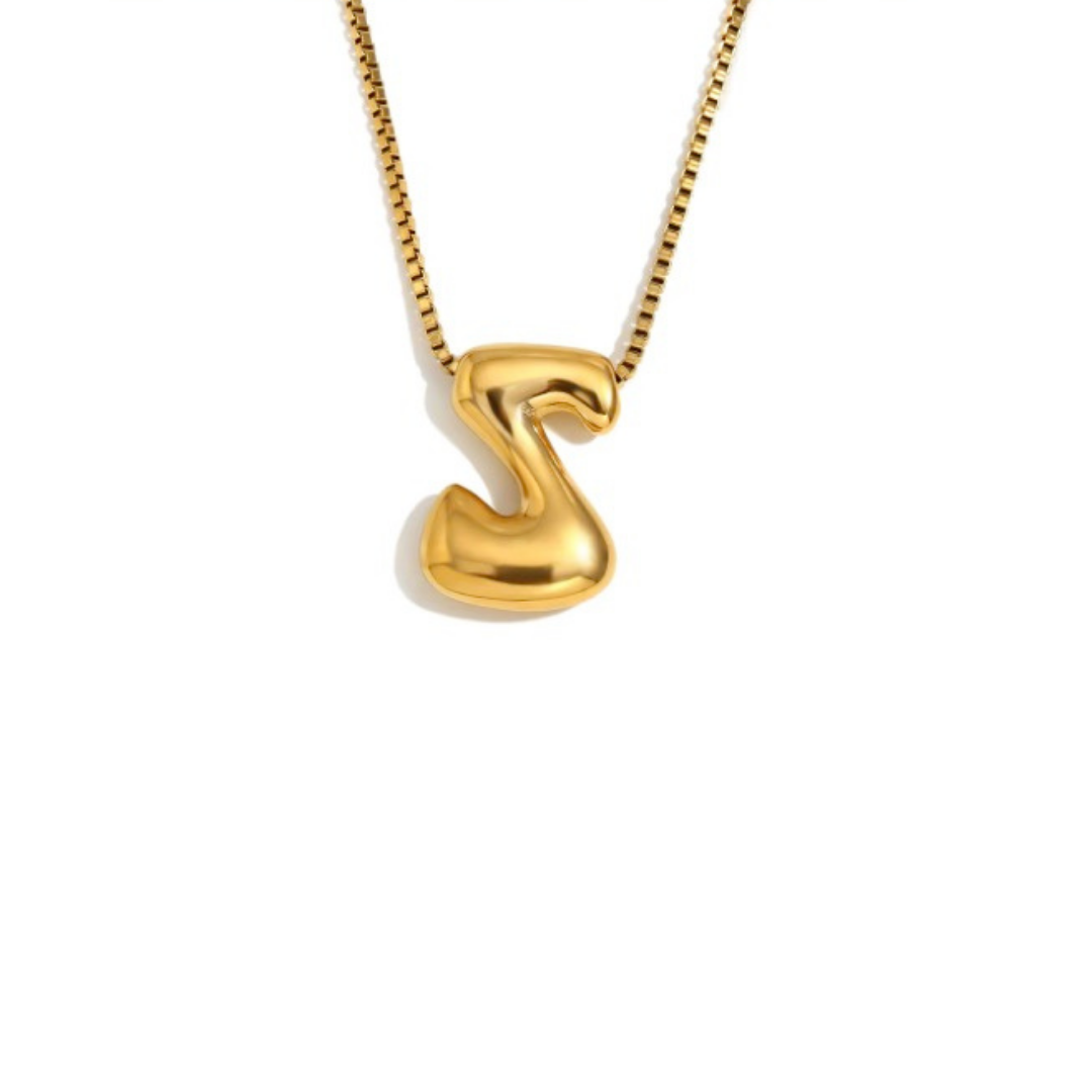 Initial Bubble Necklace - Gold & Silver