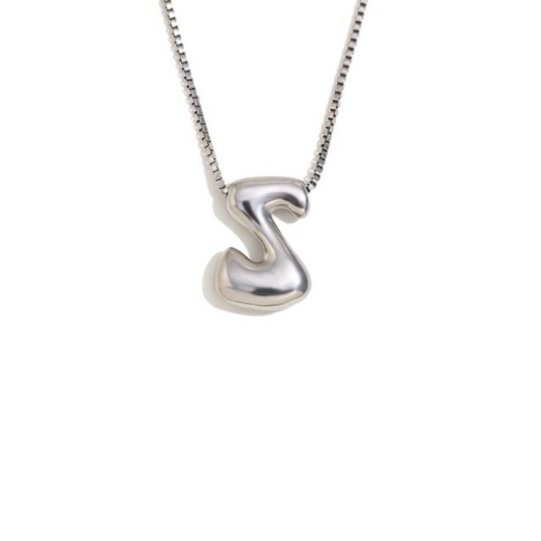 Initial Bubble Necklace - Gold & Silver