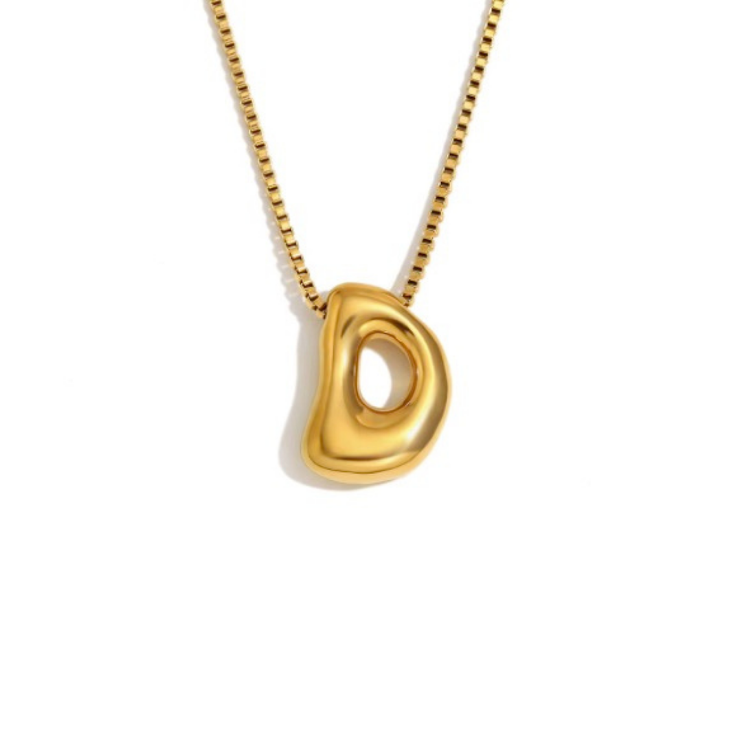 Initial Bubble Necklace - Gold & Silver