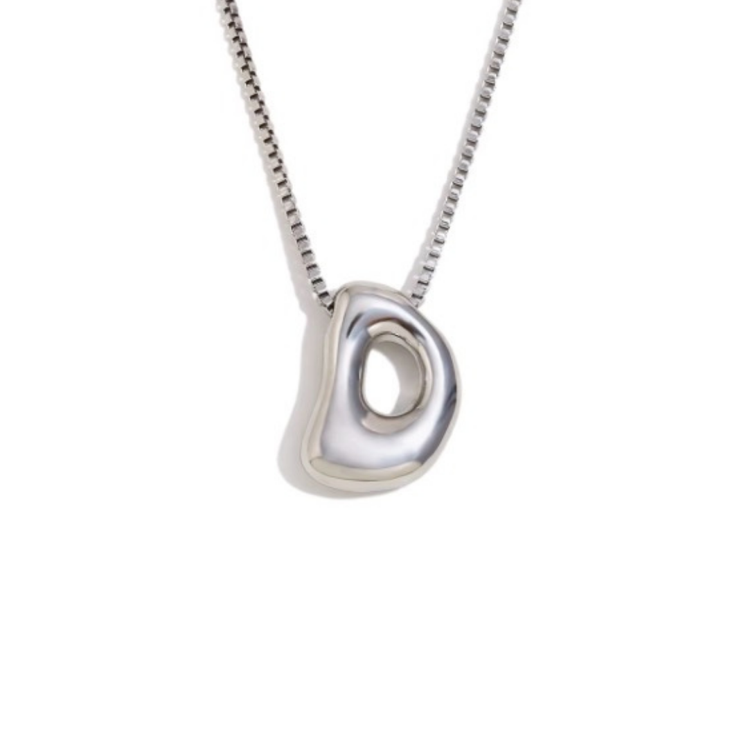 Initial Bubble Necklace - Gold & Silver