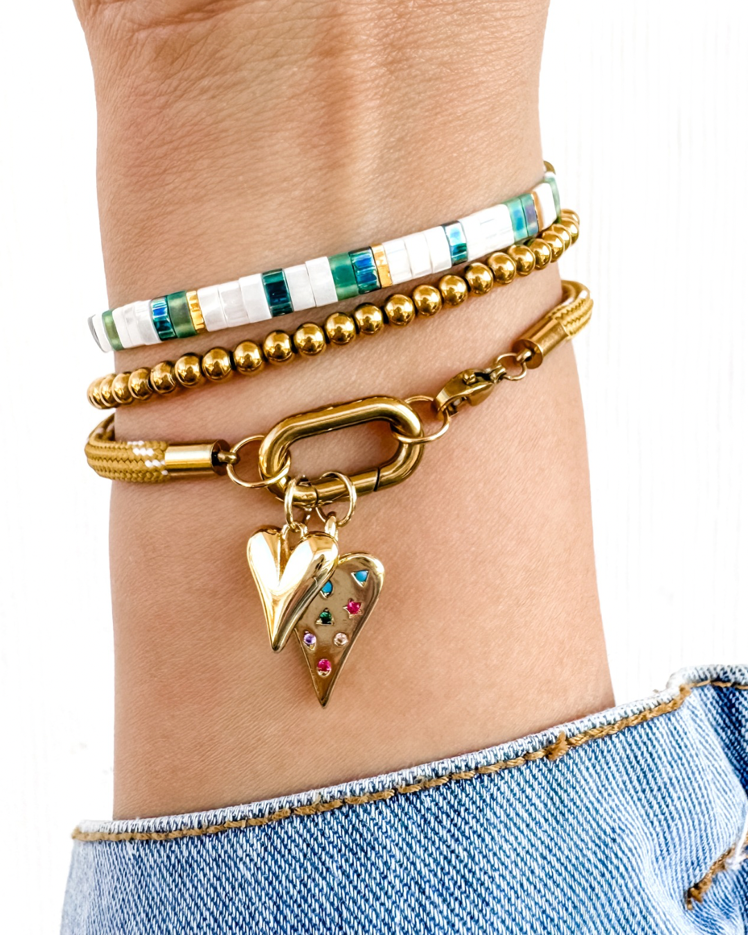 Multi Colored Heart Charm
