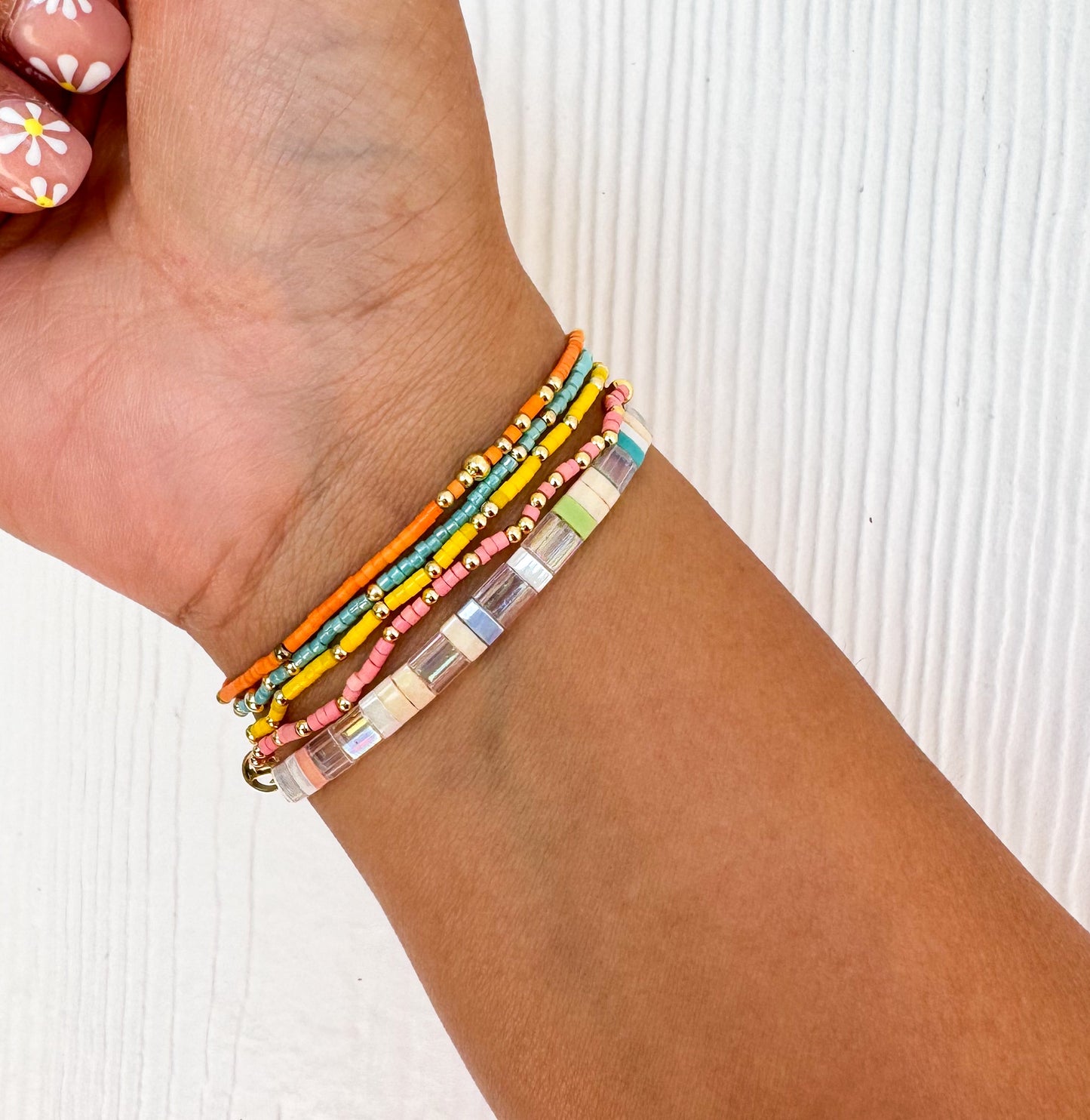 Summer Stretch Stack - Pink & Orange