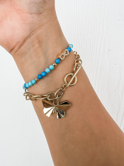 Dylan Infinity Bracelet - Mixed Turquoise