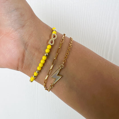 Oliver Infinity Bracelet - Yellow