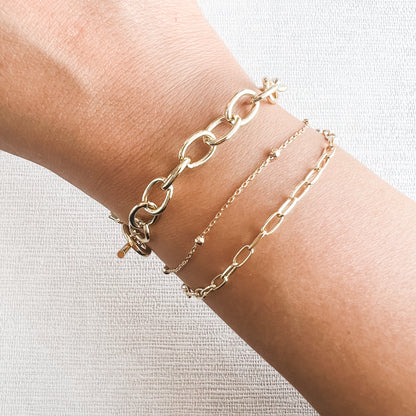 Dainty Paperclip Chain Bracelet