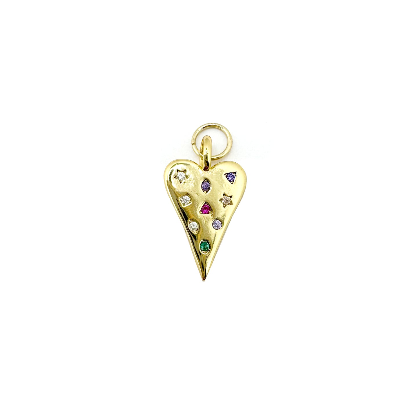 Multi Colored Heart Charm