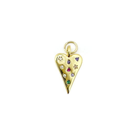 Multi Colored Heart Charm
